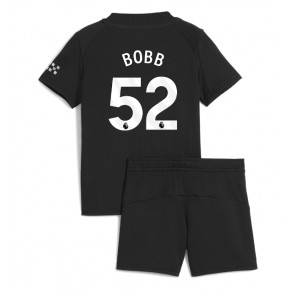 Lacne Dětský Futbalové dres Manchester City Oscar Bobb #52 2025-26 Krátky Rukáv - Preč (+ trenírky)